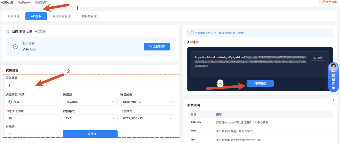 图 4:API 提取参数区