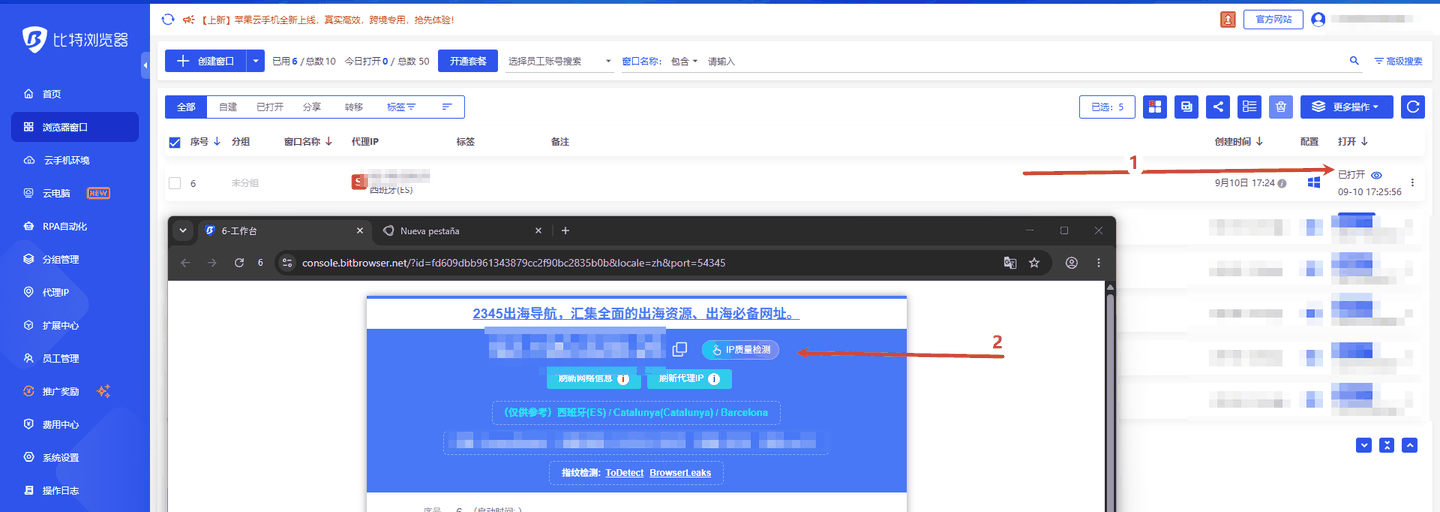 图 8:打开窗口后核对出口 IP